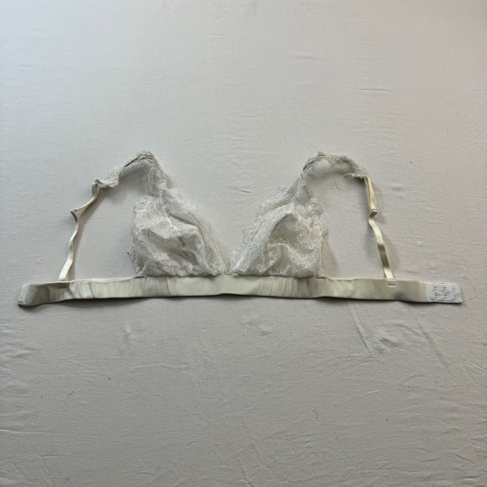 Jezebel Sheer Lace Bralette in White